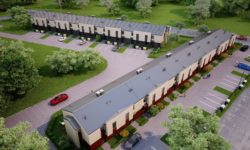 Szeregówki Iwiny z lotu ptaka